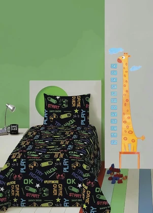 Lar e Lazer - Adesivo Decorativo Régua Girafa 1 Peça - LAR E LAZER