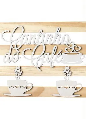 Lar e Lazer - Placa Decorativa Cantinho do Café - LAR E LAZER