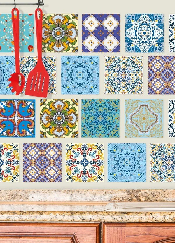 Lar e Lazer - Adesivo Decorativo Azulejo Colorido