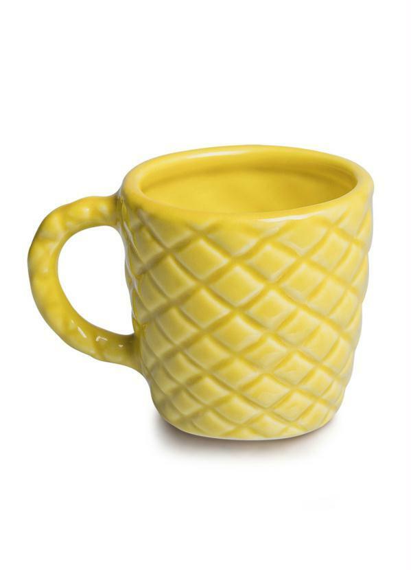 Lar e Lazer - Caneca Decorativa Abacaxi Amarelo