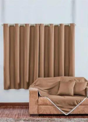 Lar e Lazer - Kit Sala Caqui 4 Peças - LAR E LAZER