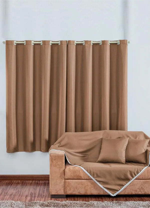 Lar e Lazer - Kit Sala Caqui 4 Peças