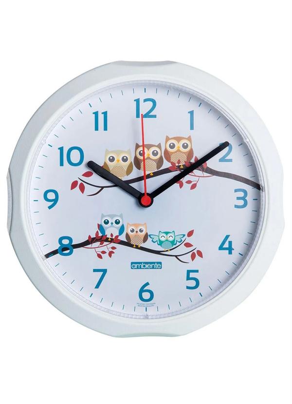 Lar e Lazer - Relógio de Parede Redondo Corujas 1