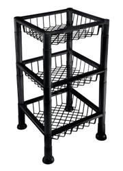 Organizador/Fruteira Quadrada Preta
