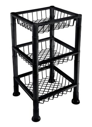 Organizador/Fruteira Quadrada (Preta)