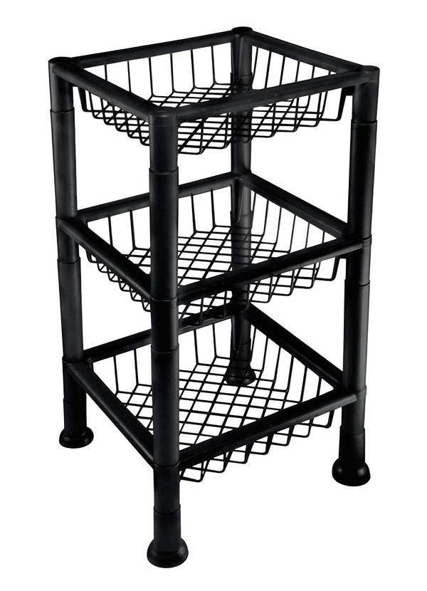Organizador/Fruteira Quadrada (Preta)