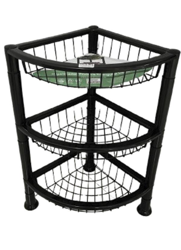 Organizador/Fruteira Triangular (Preto) 1 Pe�a