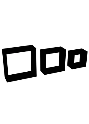 Lar e Lazer - Jogo de Nichos Decorativos Preto 3 Peças - LAR E LAZER