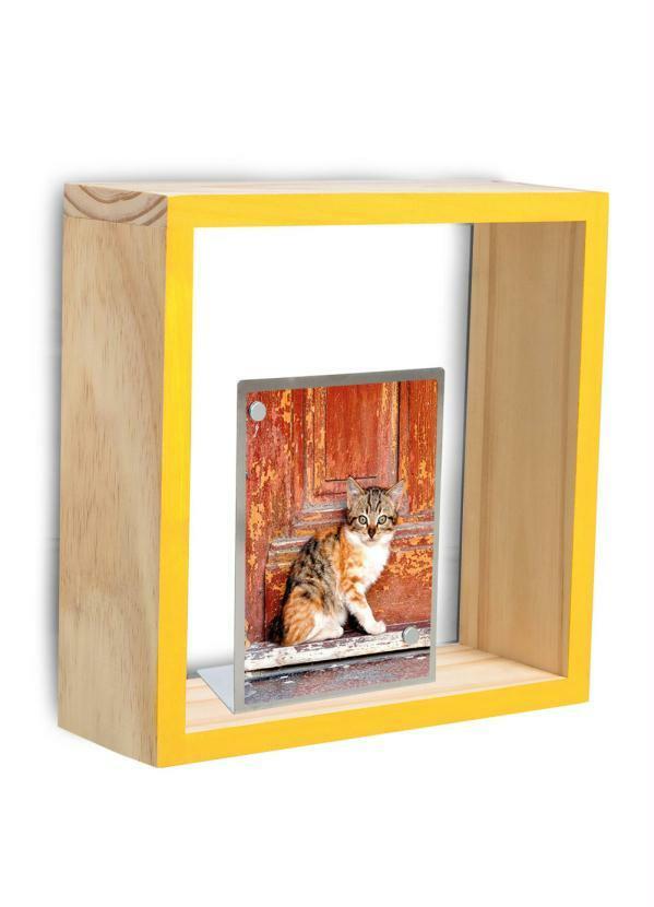 Lar e Lazer - Nicho Decorativo Quadrado Amarelo 1