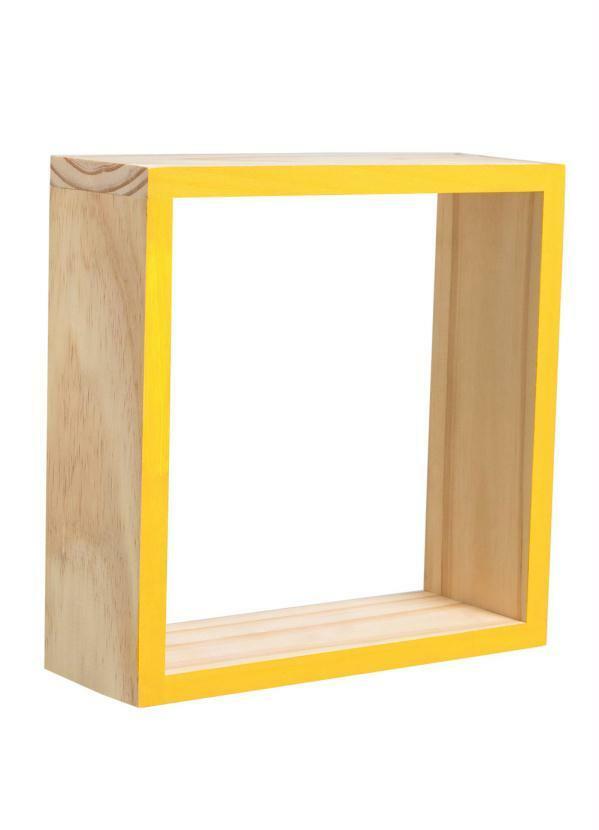 Lar e Lazer - Nicho Decorativo Quadrado Amarelo 2