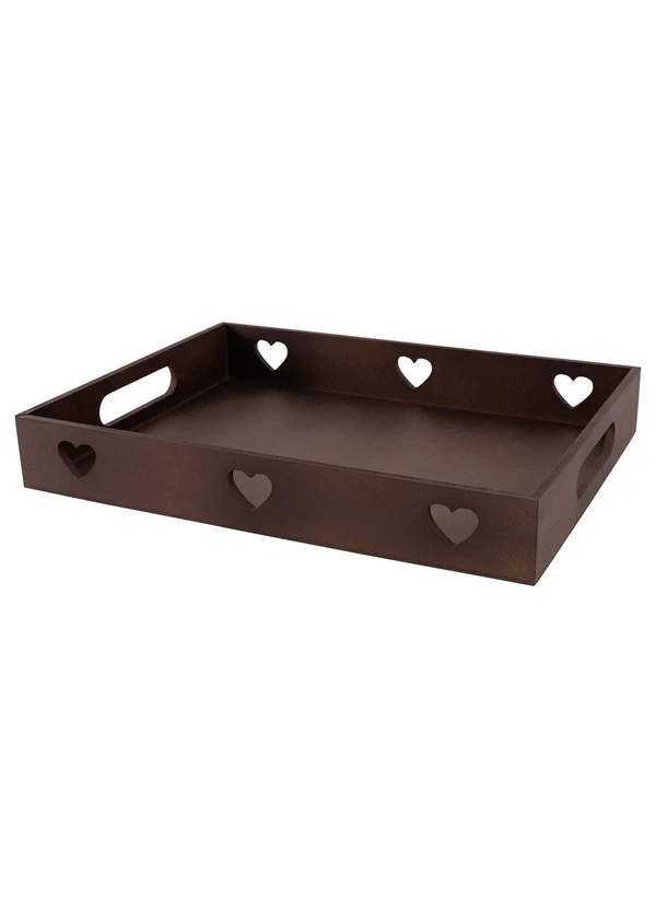 Lar e Lazer - Bandeja Multiuso com Alça Coração 1 Peça 2