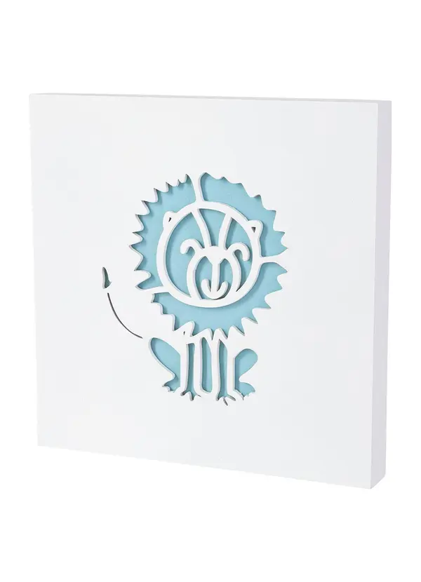 Lar e Lazer - Quadro Baby Leão Azul