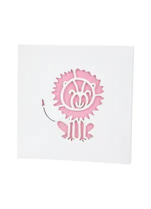 Lar e Lazer - Quadro Baby Leão Rosa - LAR E LAZER