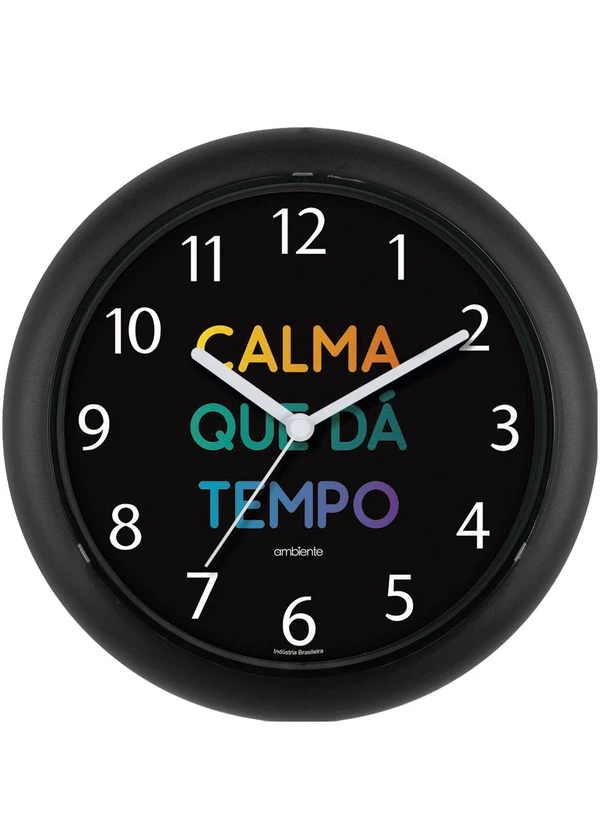 Lar e Lazer - Relógio de Parede Calma que Dá Tempo