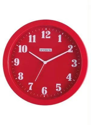Lar e Lazer - Relógio de Parede Quartz Vermelho Panetone - LAR E LAZER