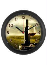Rel�gio de Parede Redondo Preto Vinho