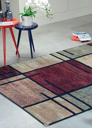 Lar e Lazer - Tapete Antiderrapante Geométrico 100x150 cm - LAR E LAZER