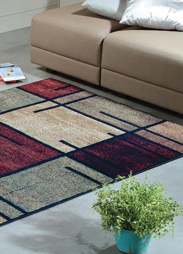 Lar e Lazer - Tapete Antiderrapante Geométrico 100x150 cm 2