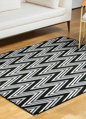 Lar e Lazer - Tapete Antiderrapante Preto 100x150 cm - LAR E LAZER