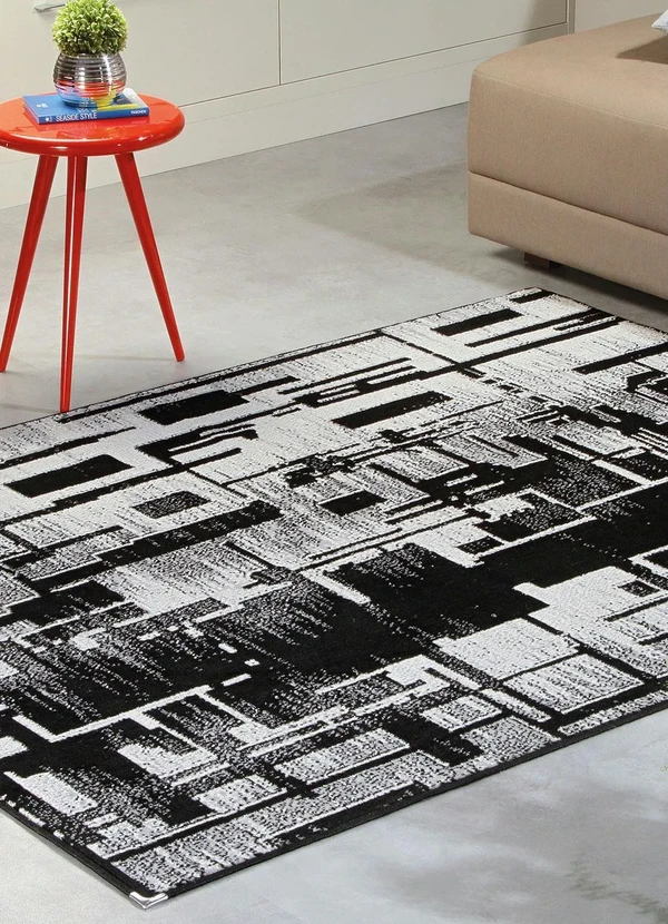 Lar e Lazer - Tapete Antiderrapante Preto 100x150 cm