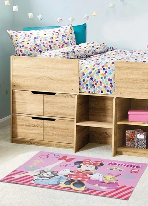 Jolitex - Tapete Infantil Antiderrapante Minnie 70x100 cm - JOLITEX