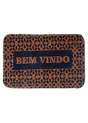 Lar e Lazer - Capacho Bem Vindo Marrom 1 Peça - LAR E LAZER