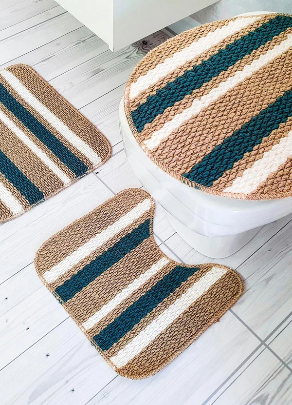 Lar e Lazer - Jogo de Banheiro Bege 3 Peças