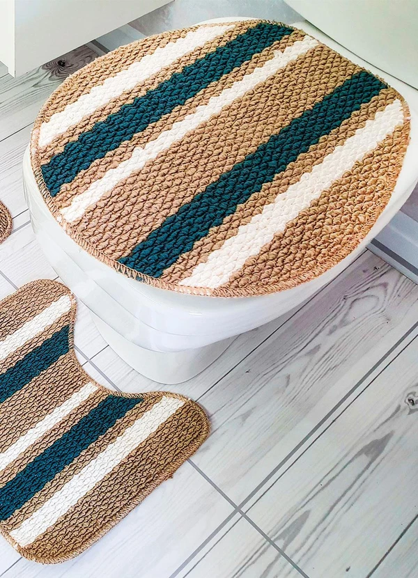 Lar e Lazer - Jogo de Banheiro Bege 3 Peças 3