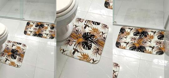 Jogo de Banheiro Floral 2 Peas