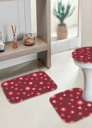 Lar e Lazer - Jogo de Banheiro Florzinhas 3 Peças - LAR E LAZER