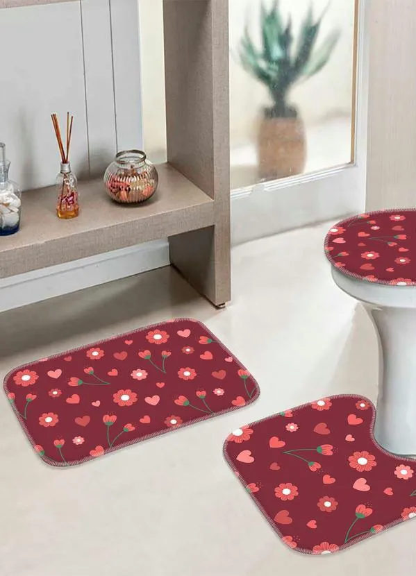 Lar e Lazer - Jogo de Banheiro Florzinhas 3 Peças 2