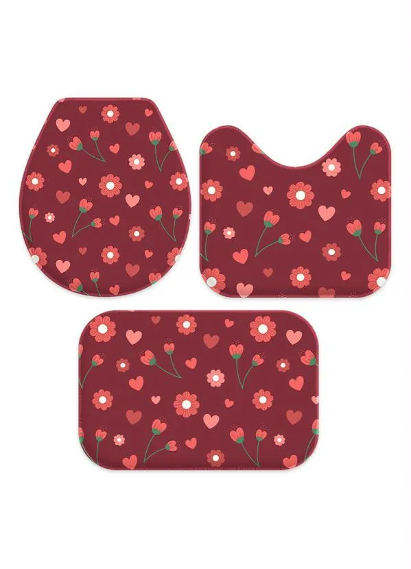 Lar e Lazer - Jogo de Banheiro Florzinhas 3 Peças 3