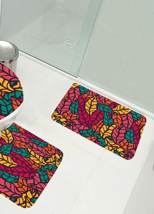 Lar e Lazer - Jogo de Banheiro Folhas - LAR E LAZER