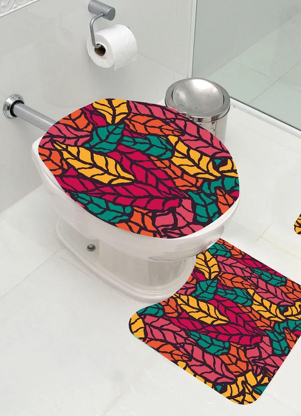 Lar e Lazer - Jogo de Banheiro Folhas 1