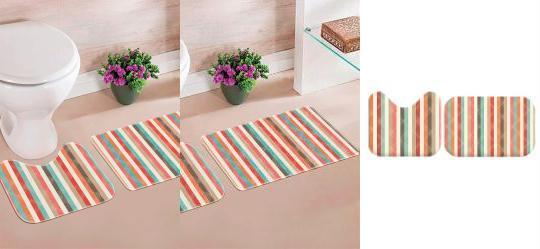 Jogo de Banheiro Line Colors 2 Pe�as