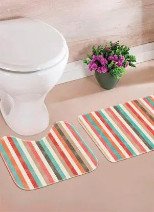 Lar e Lazer - Jogo de Banheiro Line Colors 2 Peças - LAR E LAZER