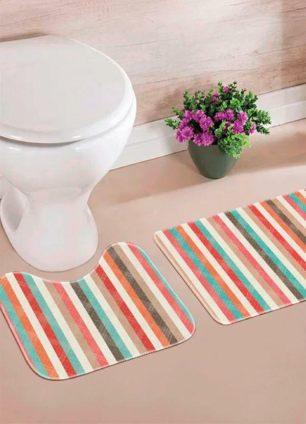 Jogo de Banheiro (Line Colors) 2 Pe�as