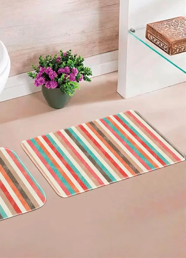 Lar e Lazer - Jogo de Banheiro Line Colors 2 Peças 2