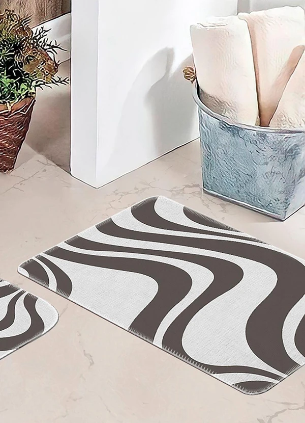 Lar e Lazer - Jogo de Banheiro Listras 3 Peças 3