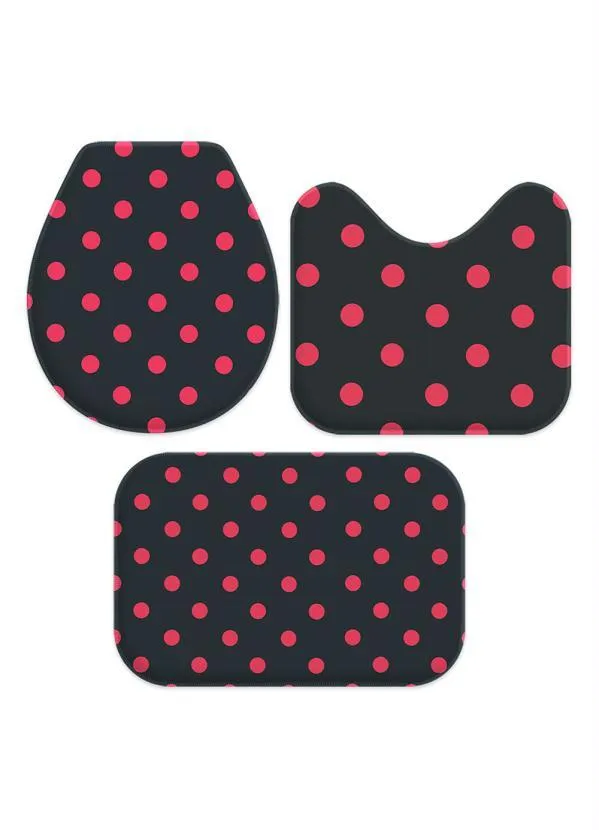 Lar e Lazer - Jogo de Banheiro Poá Preto 3 Peças 3