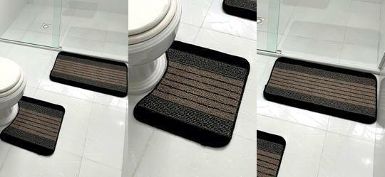 Jogo de Banheiro Preto 2 Peas