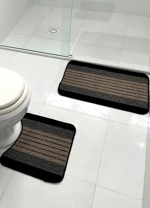 Lar e Lazer - Jogo de Banheiro Preto 2 Peças - LAR E LAZER