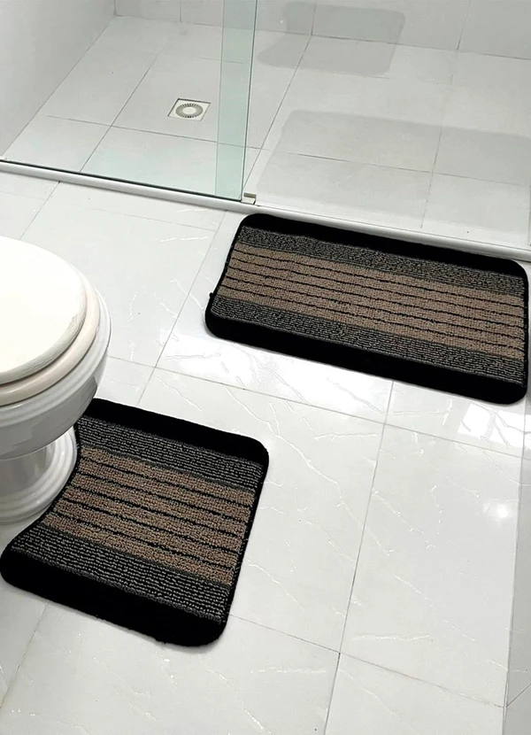 Lar e Lazer - Jogo de Banheiro Preto 2 Peças