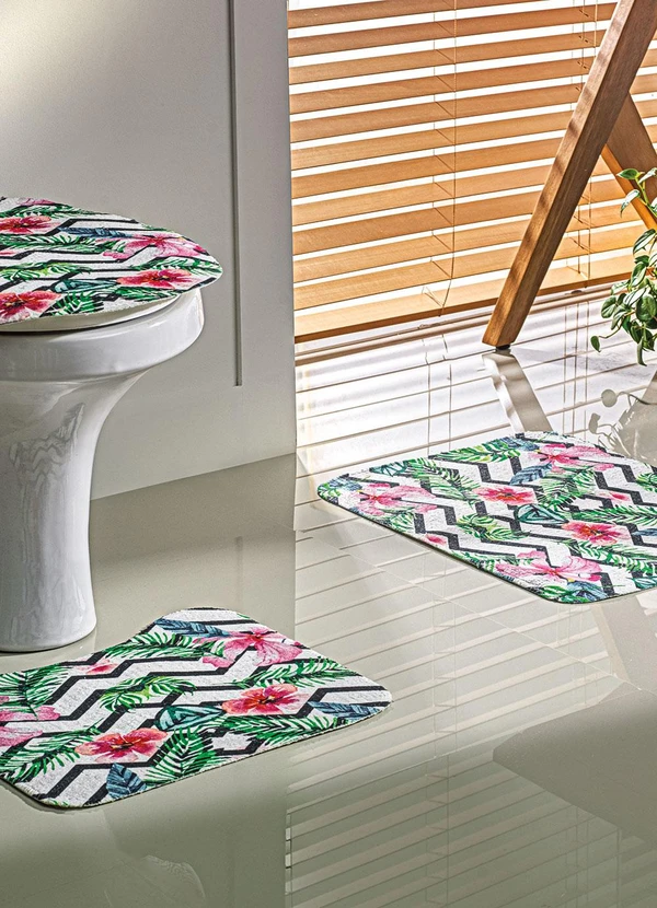 Lar e Lazer - Jogo de Banheiro Tropical 3 Peças