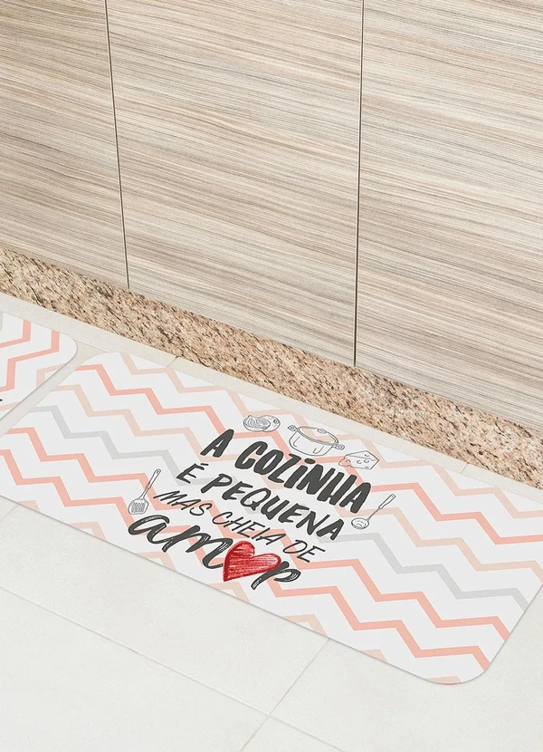 Lar e Lazer - Jogo de Tapetes Cozinha Amor 2 Peças