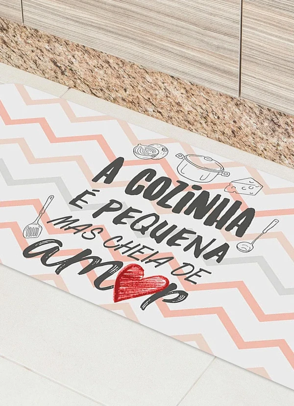 Lar e Lazer - Jogo de Tapetes Cozinha Amor 2 Peças 3