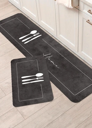 Lar e Lazer - Jogo de Tapetes Cozinha Home 2 Peças - LAR E LAZER