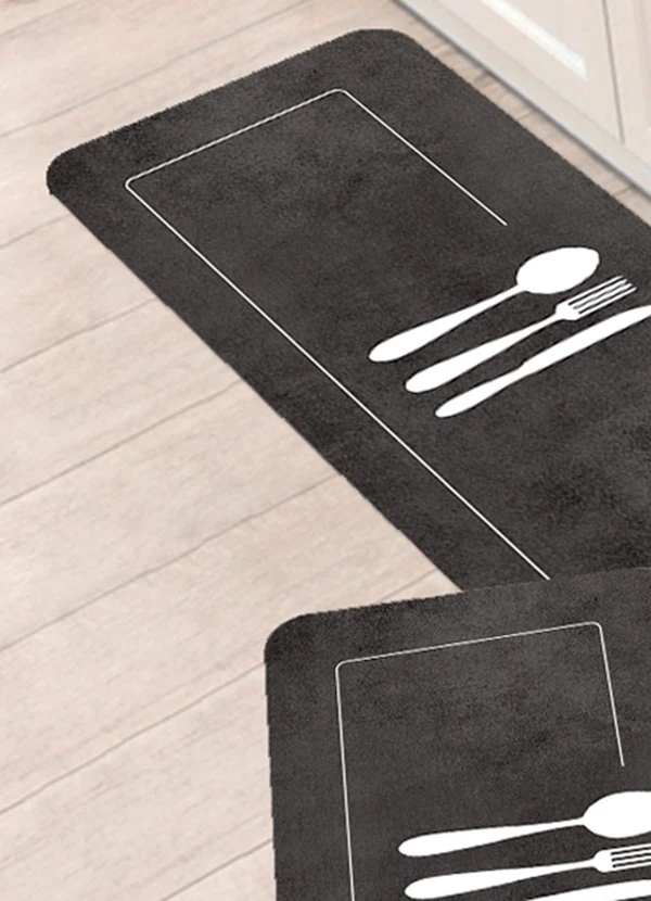 Lar e Lazer - Jogo de Tapetes Cozinha Home 2 Peças 2