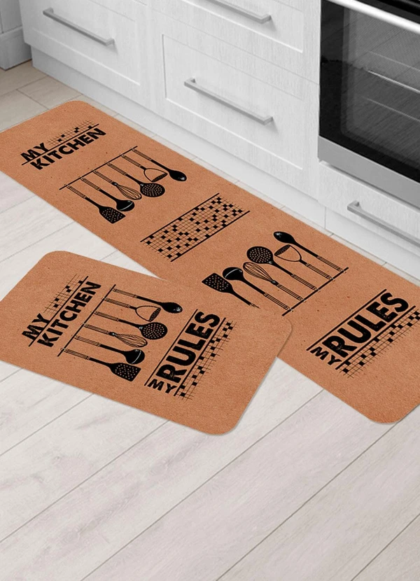 Lar e Lazer - Jogo de Tapetes Cozinha My Kitchen 2 Peças