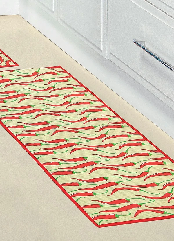 Lar e Lazer - Jogo de Tapetes Cozinha Pimenta 3 Peças 3